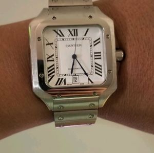 Cartier Santos Silver Watch (Men) *WITH BOX*